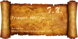 Trungel Nóra névjegykártya